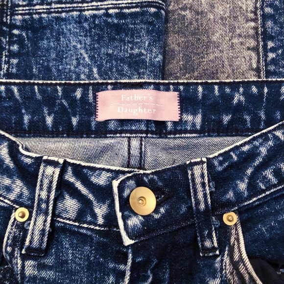 Father’s Daughter Cropped Patchwork Wide Leg Jeans - Picture 4 of 7